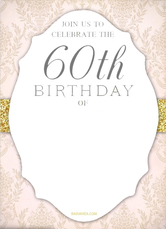Free Printable 60th Birthday Invitations FREE Invitation Templates 