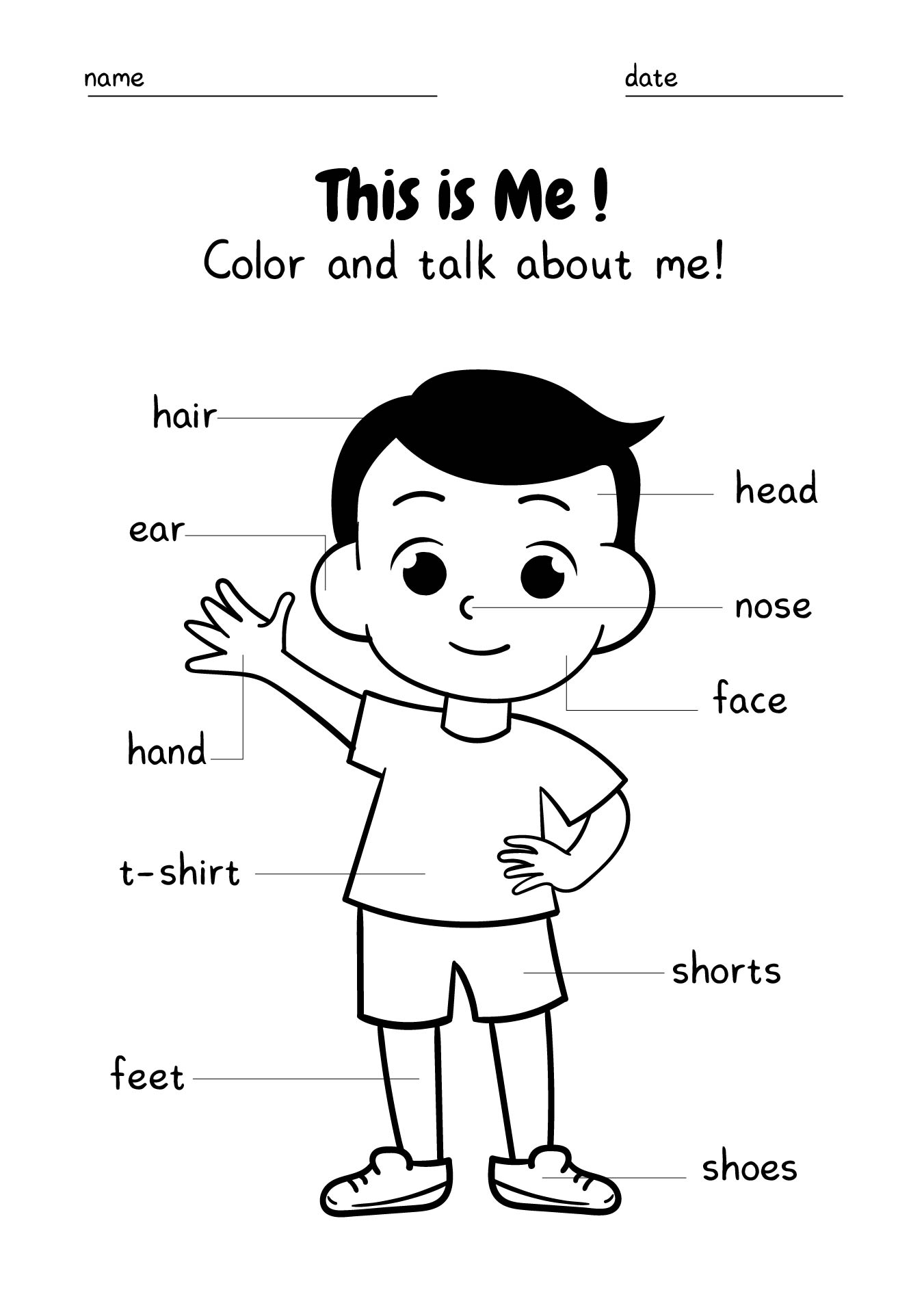all about me activities for 2 3 year olds printable