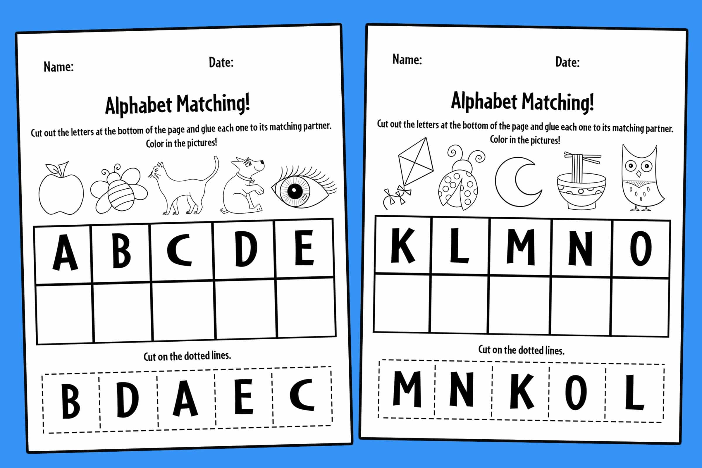 letter a recognition worksheet