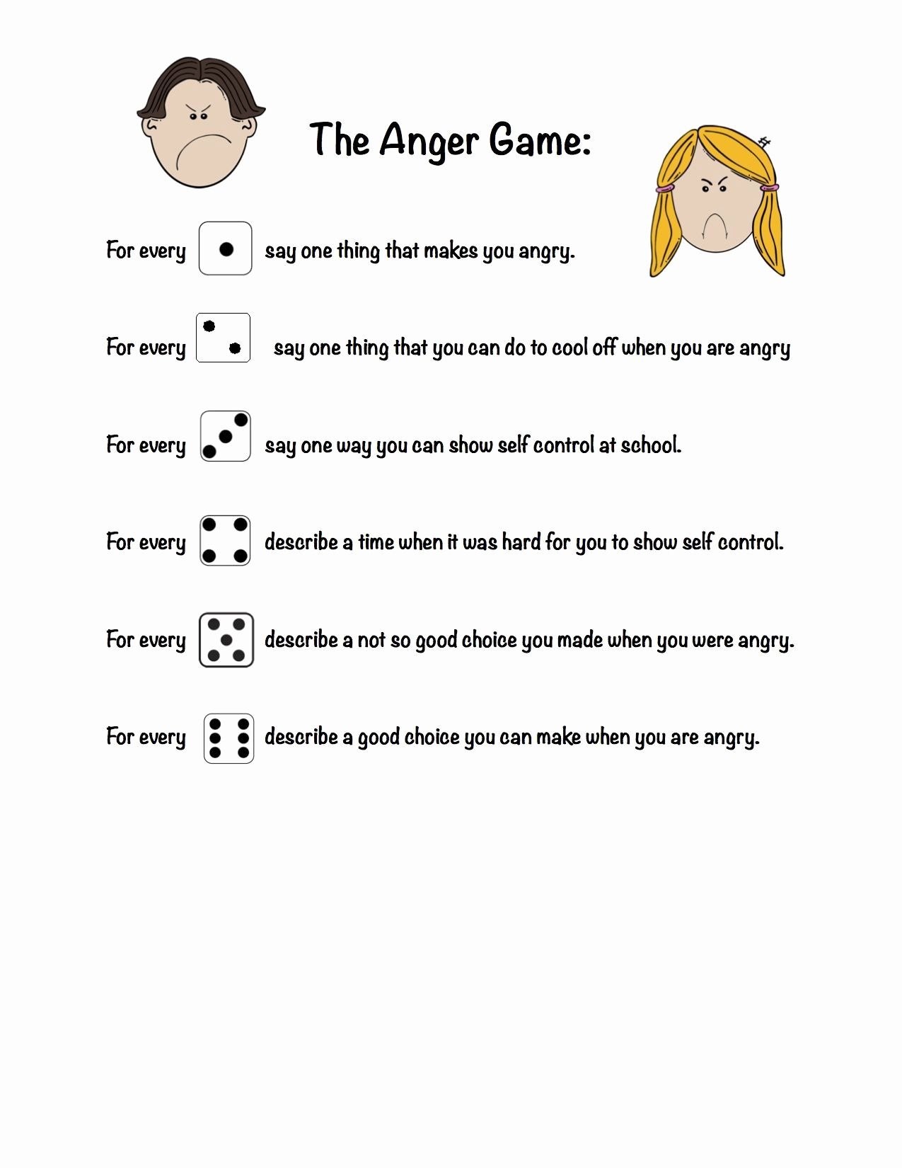 Free Printable Anger Management Worksheets Printable Worksheets