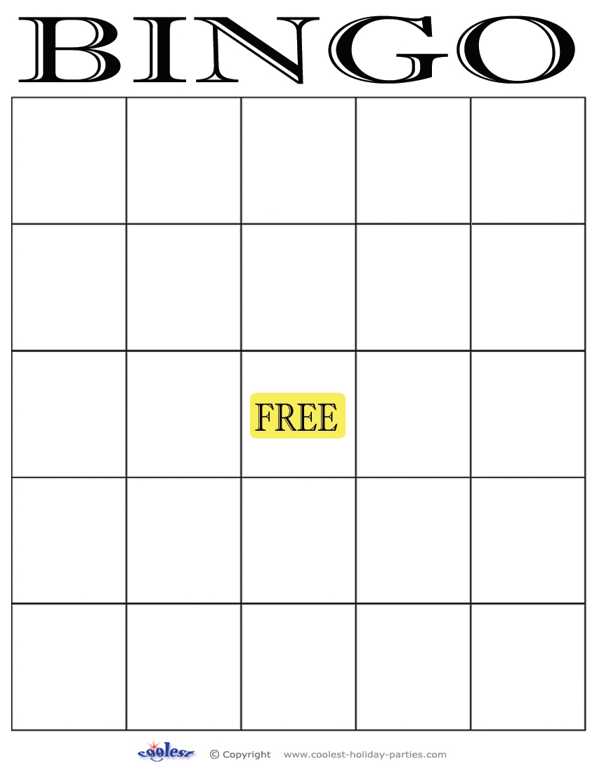Free Printable Bingo Cards Blank Printable New Year Banners