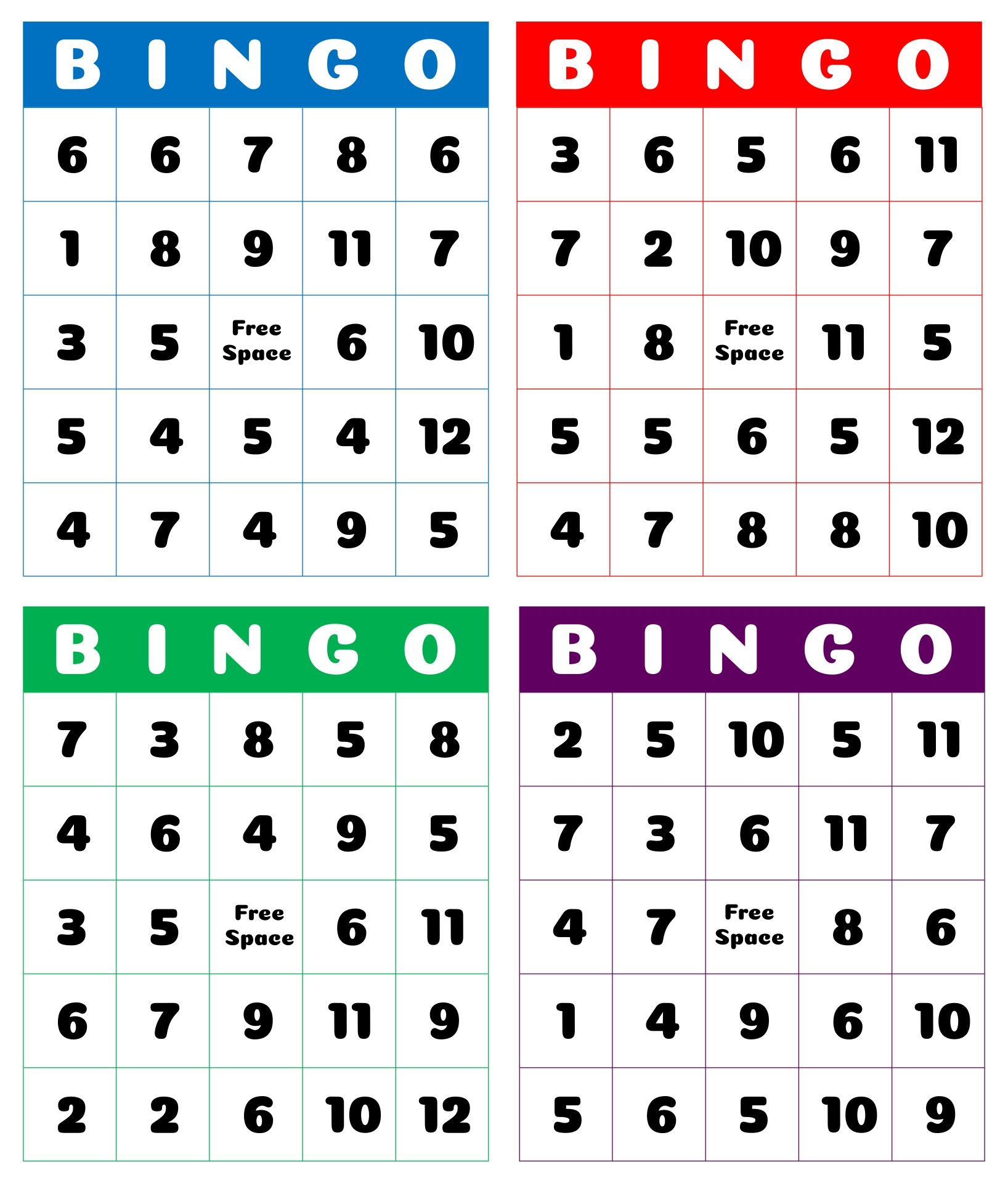 Free Printable Bingo Cards With Numbers Printable Calendars AT A GLANCE