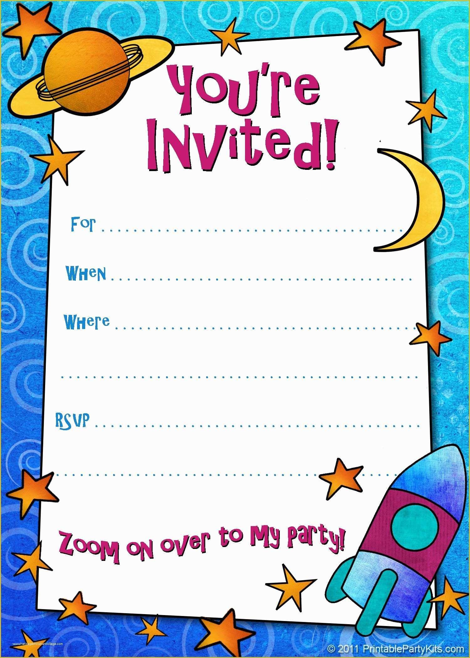 5 year old birthday invitation card printable