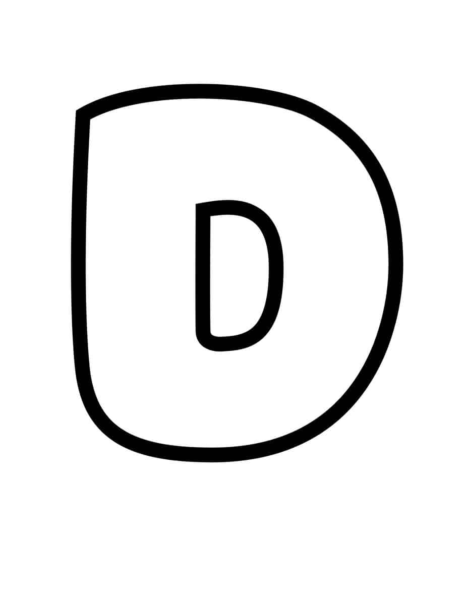 Free Printable Bubble Letter D Bubble Alphabet Letters