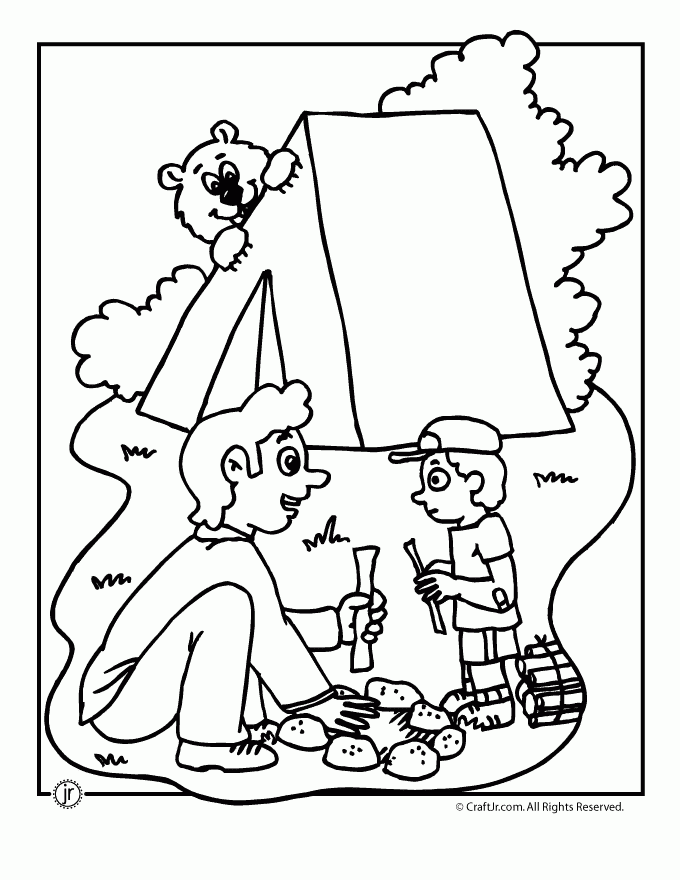 Free Printable Camping Coloring Pages Coloring Home