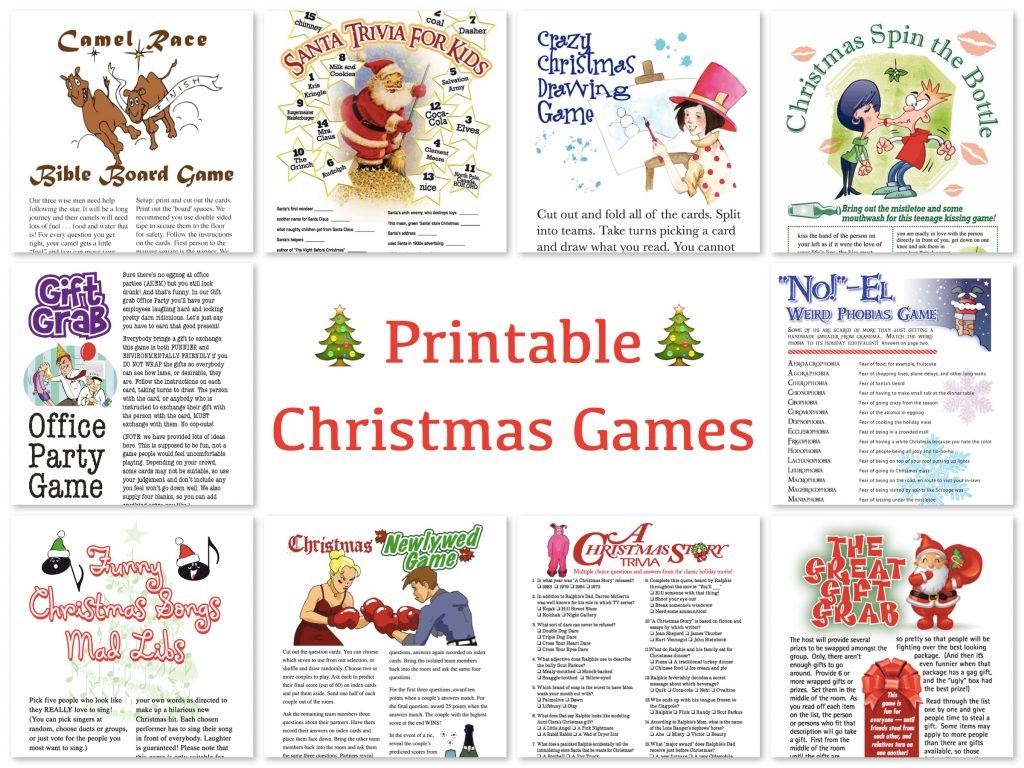 Free Printable Christmas Games For Family Gatherings