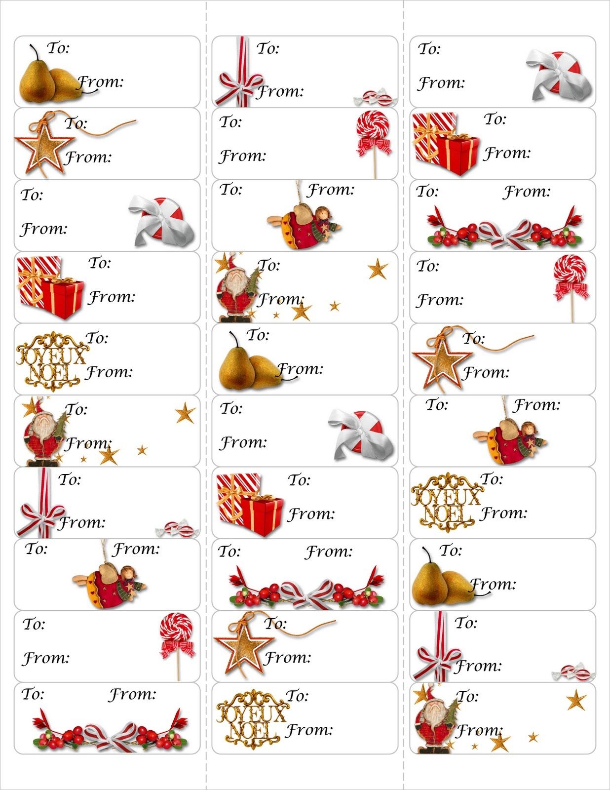 Free Printable Christmas Gift Tag Templates For Word