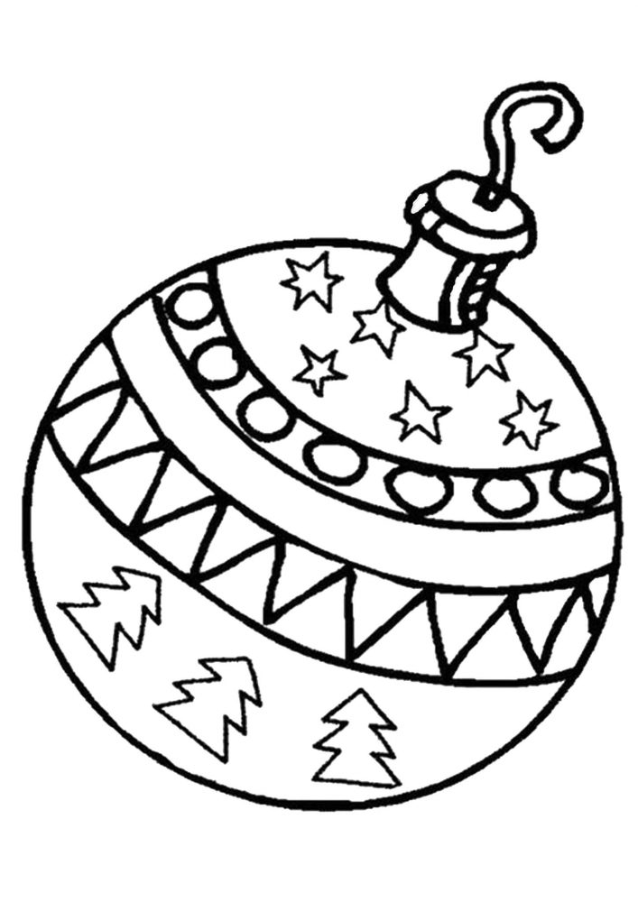 free printable christmas ornament coloring pages