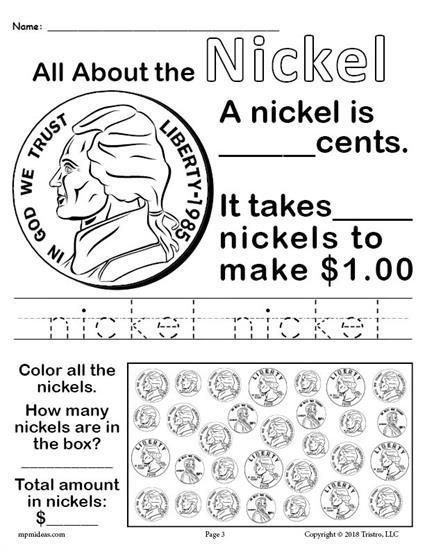 free printable coin worksheets