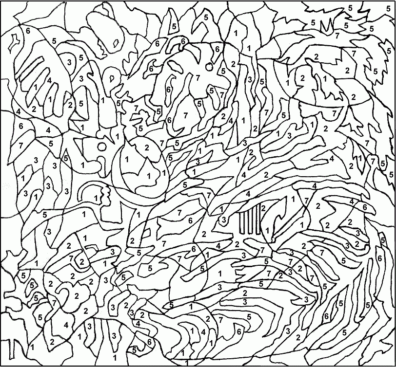 Free Printable Color By Number Coloring Pages Best Coloring Pages For 