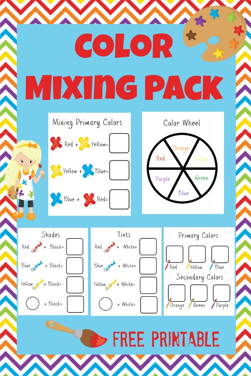 Free Printable Color Mixing Worksheet