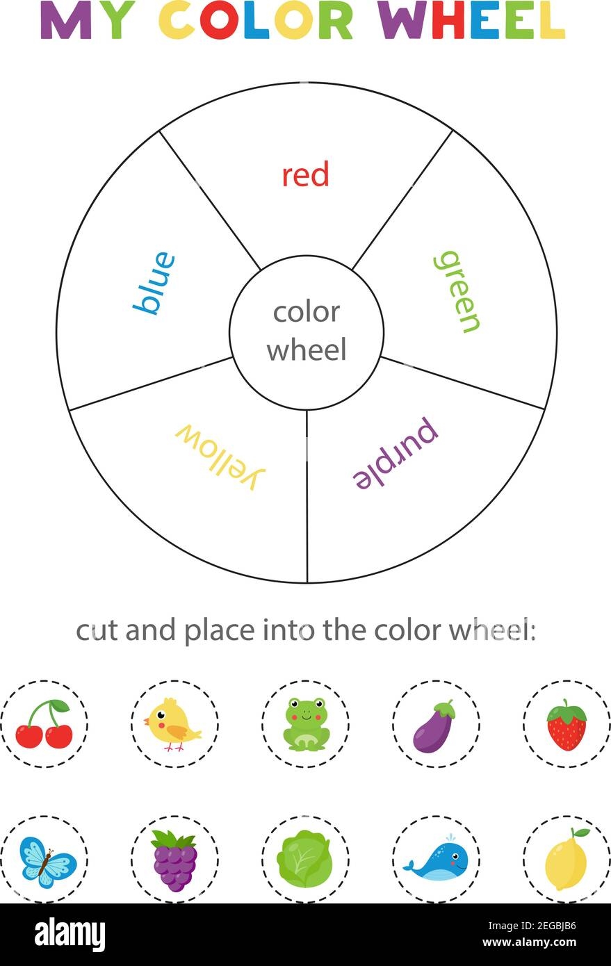 Free Printable Color Wheel Worksheet For Kindergarten Printable 