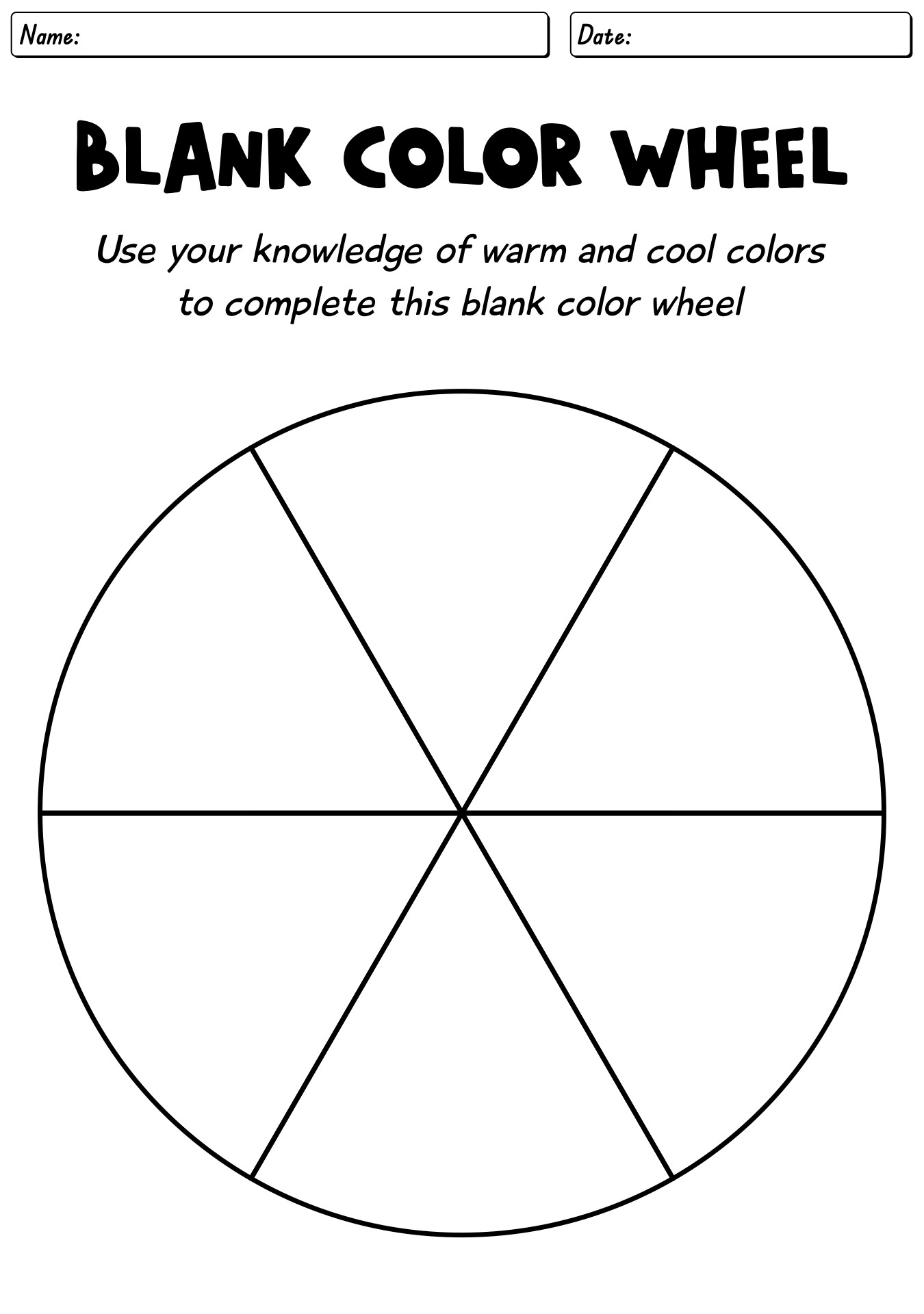 Free Printable Color Wheel Worksheet For Kindergarten Printable 