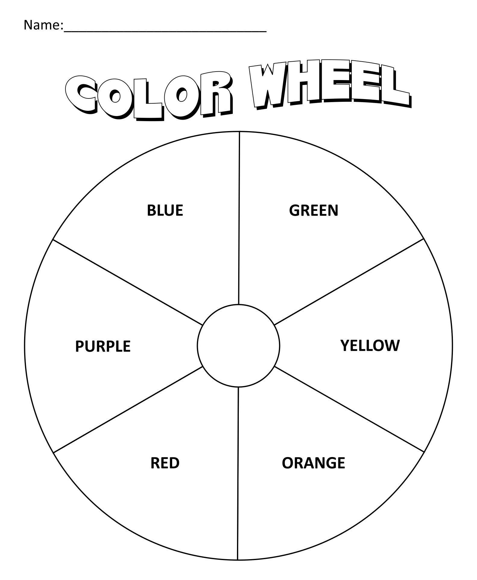 Free Printable Color Wheel Worksheet Printable Word Searches