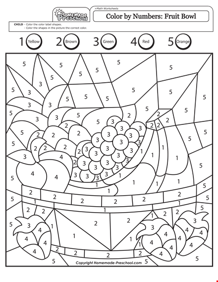 free printable color worksheet for kindergarten