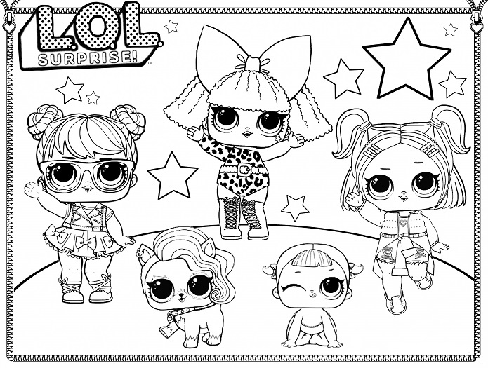 printable coloring pages for girls lol