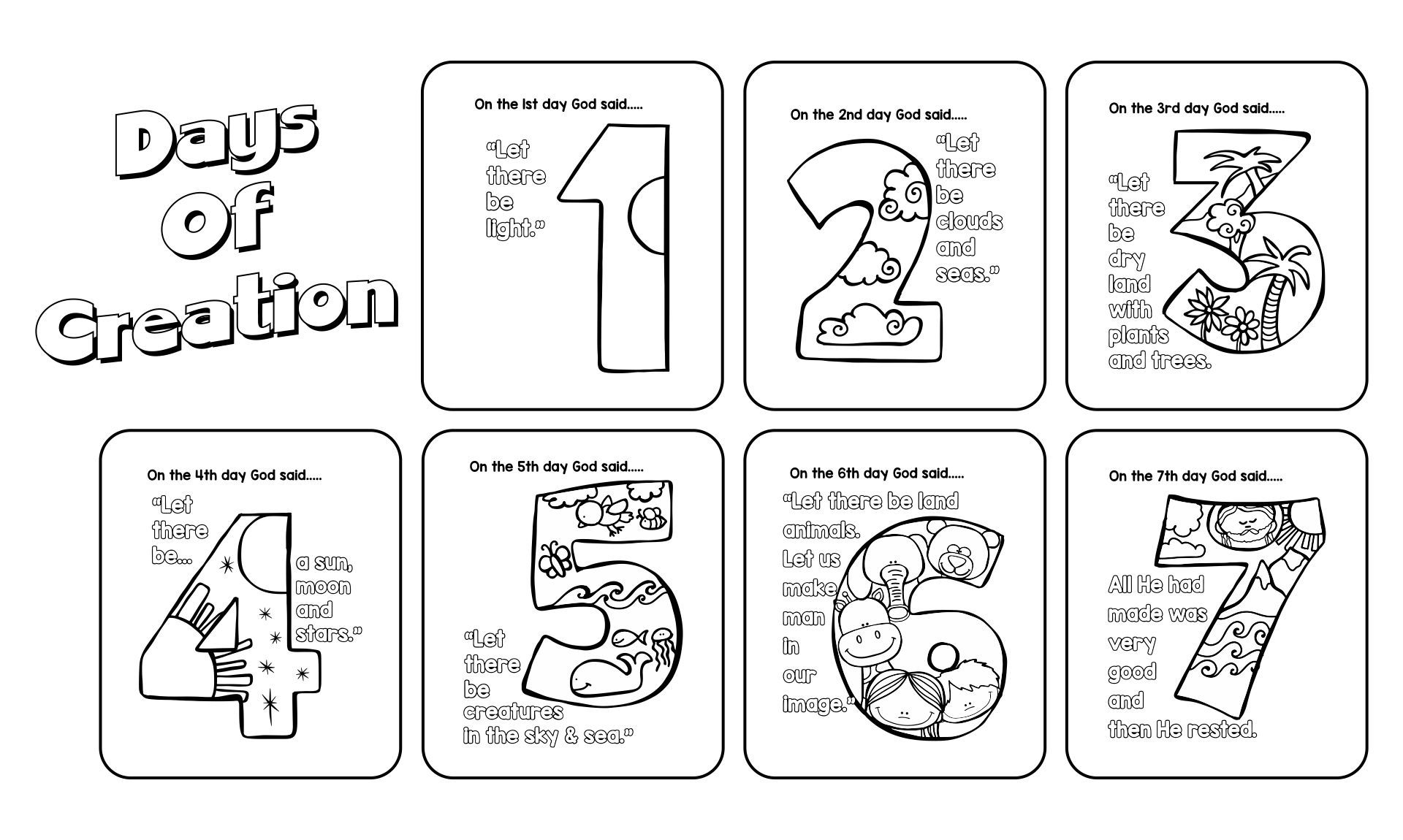 free printable creation crafts for kids