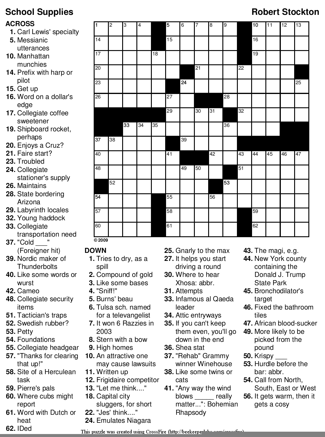Free Printable Crossword Puzzles Pdf Printable Crossword Puzzles