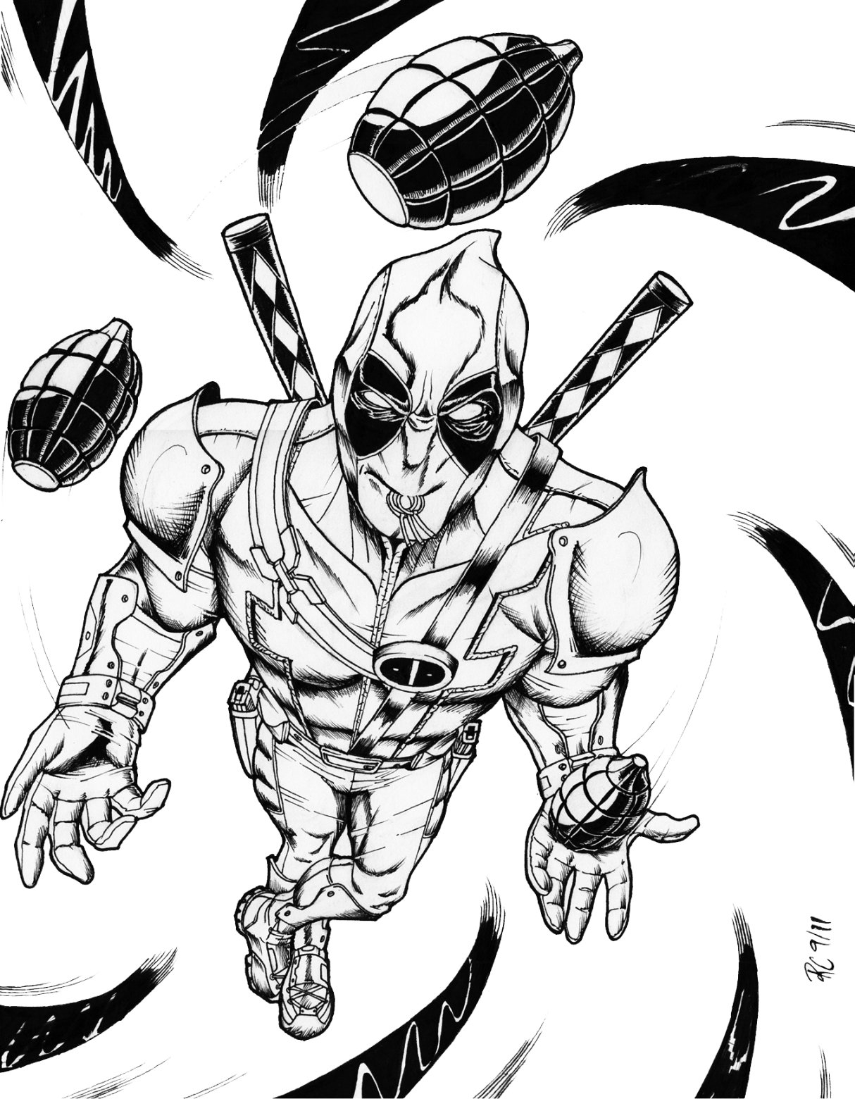 Coloring Pages Of Deadpool