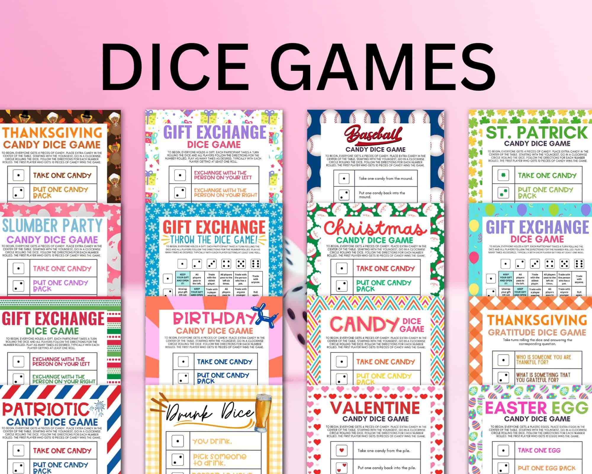free printable dice games for seniors