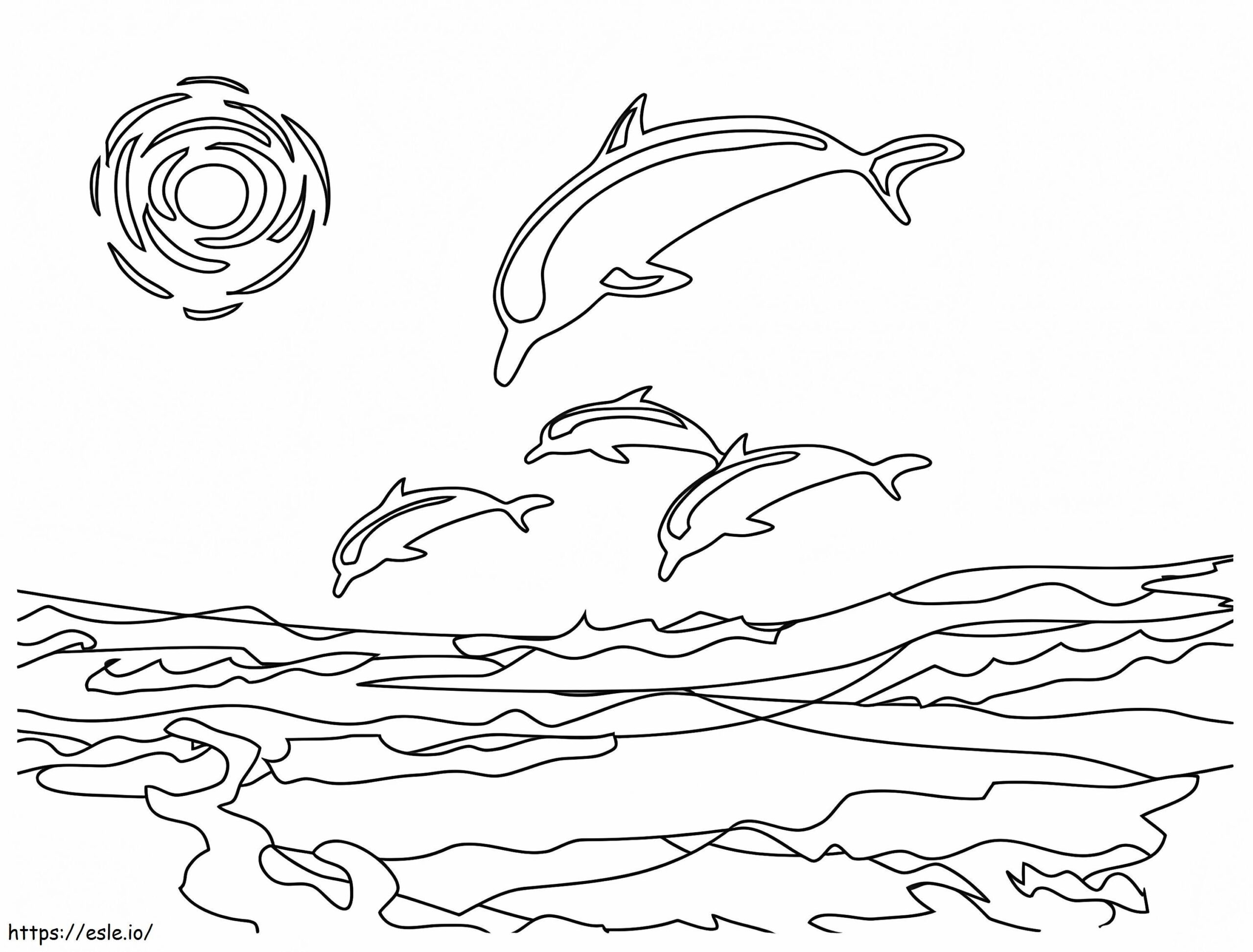 Free Printable Dolphins Coloring Page Worksheets Library