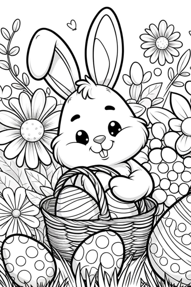 free printable coloring pages easter bunny
