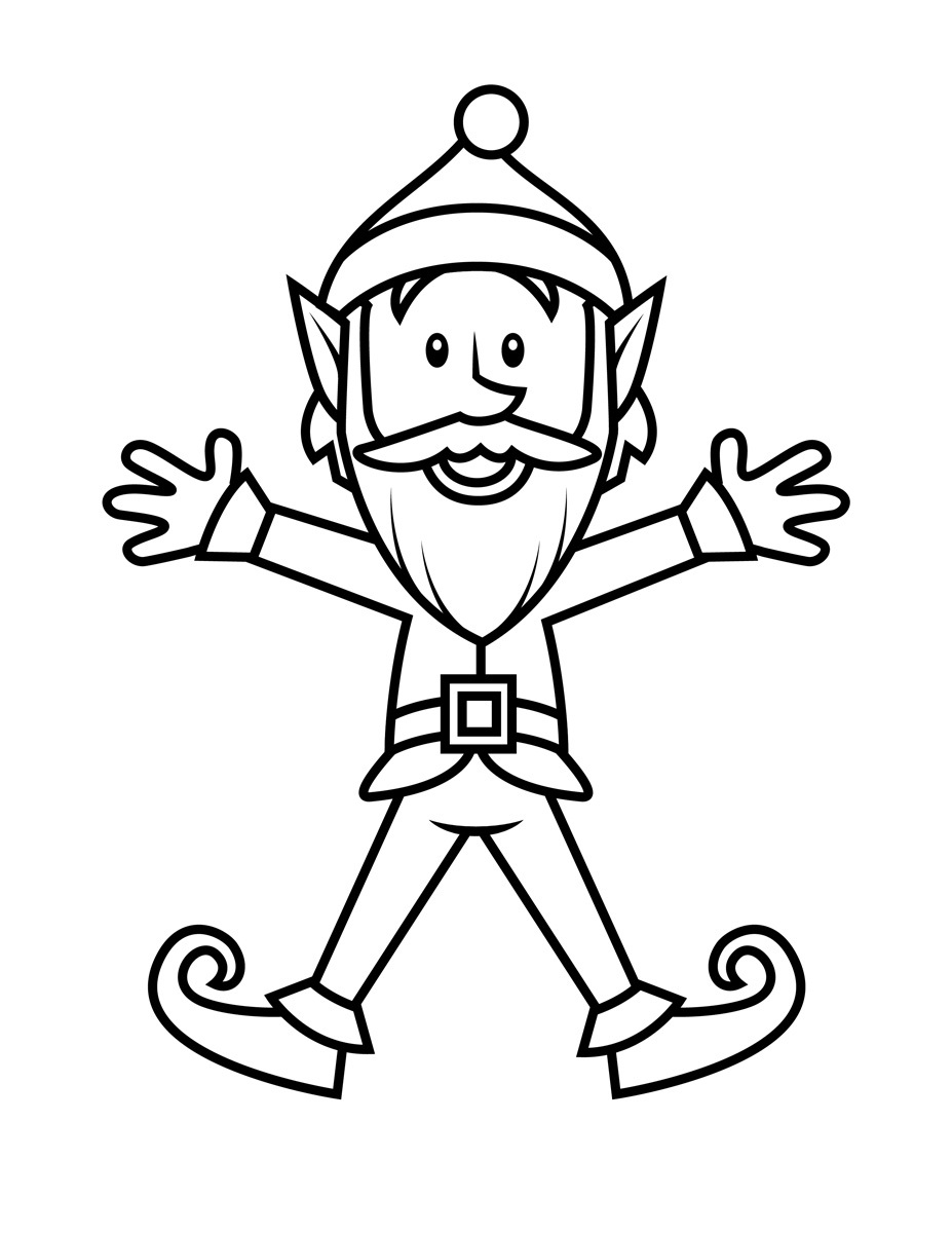 free elf coloring pages