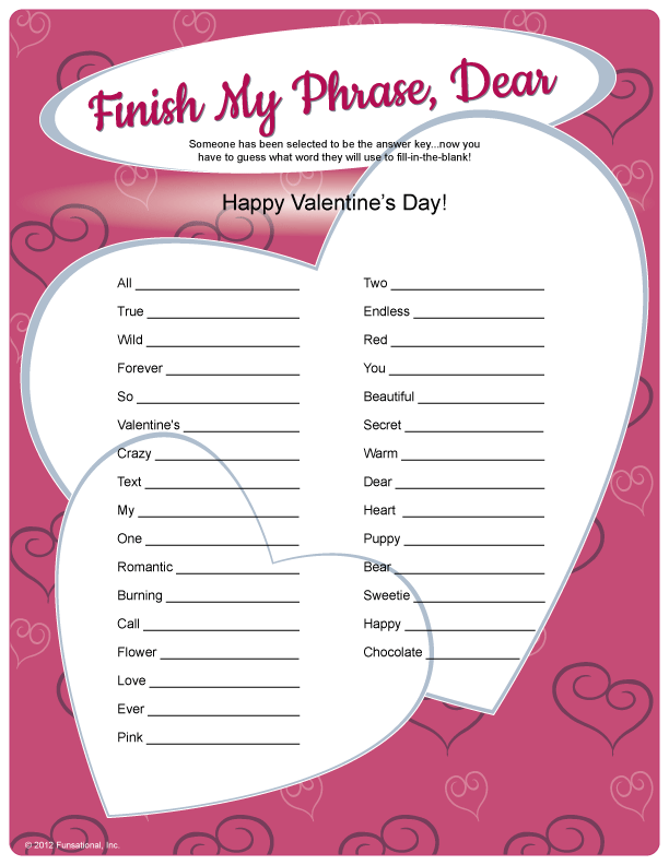 Free Printable Games For Couples