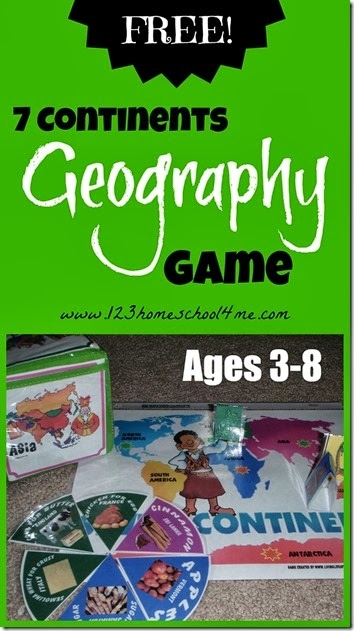 FREE Printable Geography Game For Kids Free Homeschool Deals