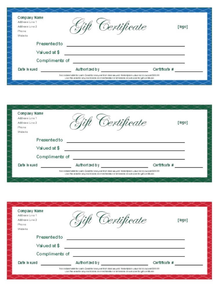 Free Printable Gift Certificates Template Wiki Printable