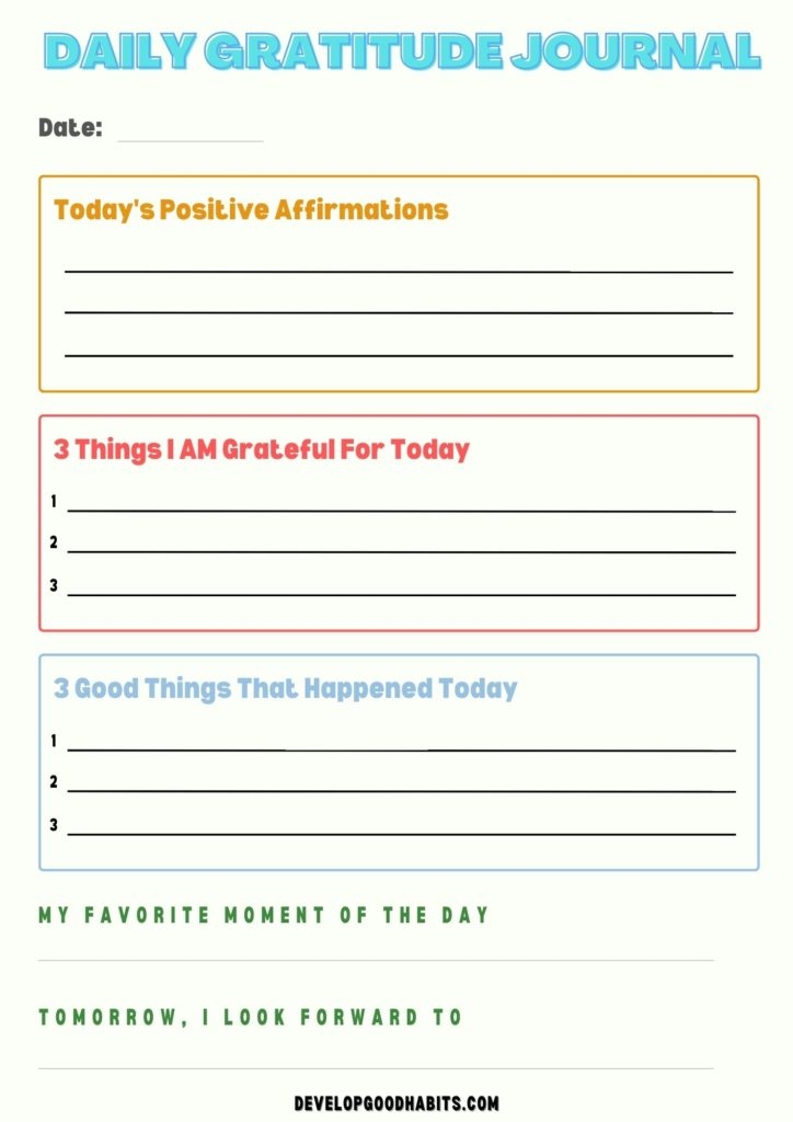 gratitude worksheets pdf