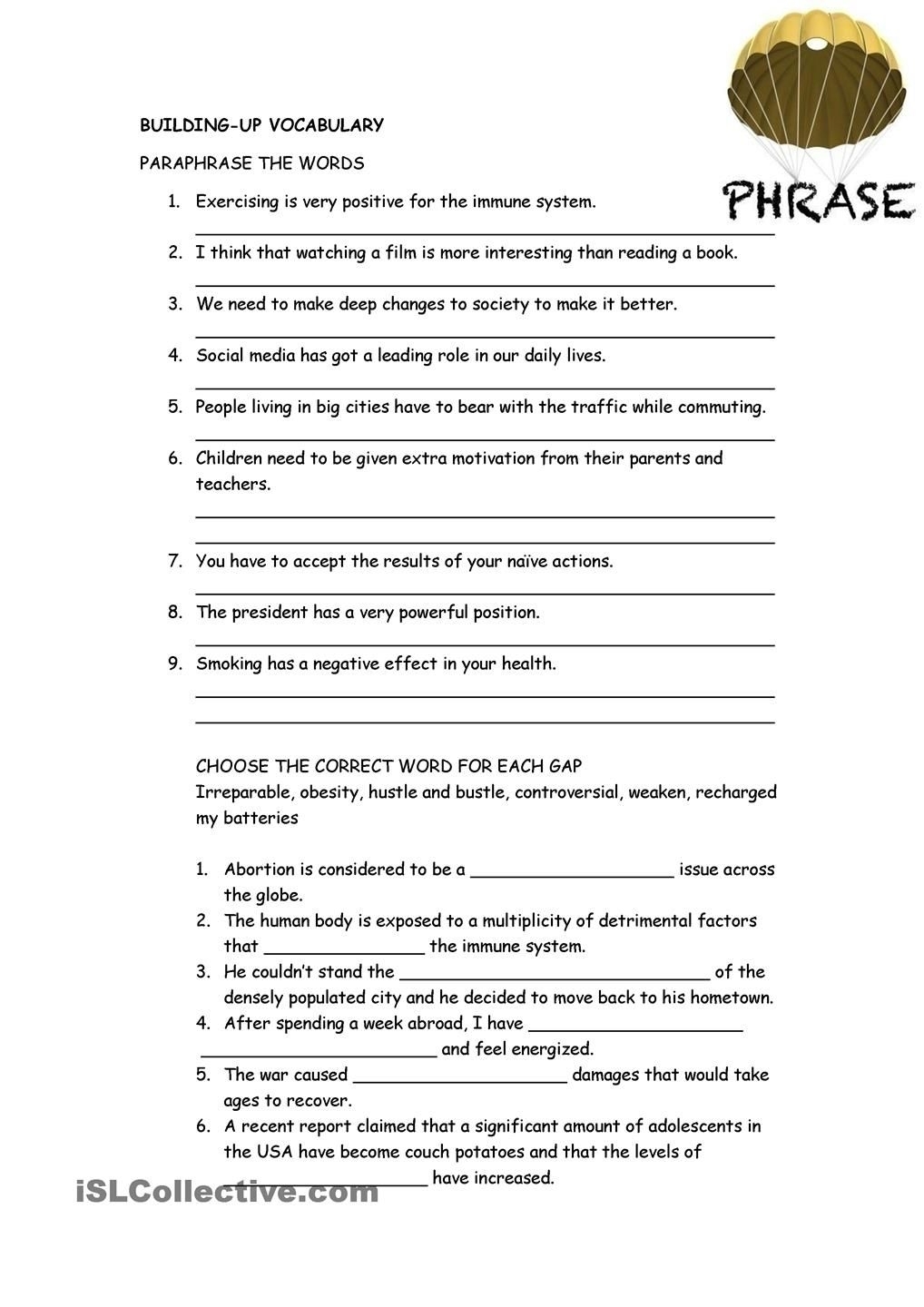 Free Printable High School English Worksheets Printable Worksheets