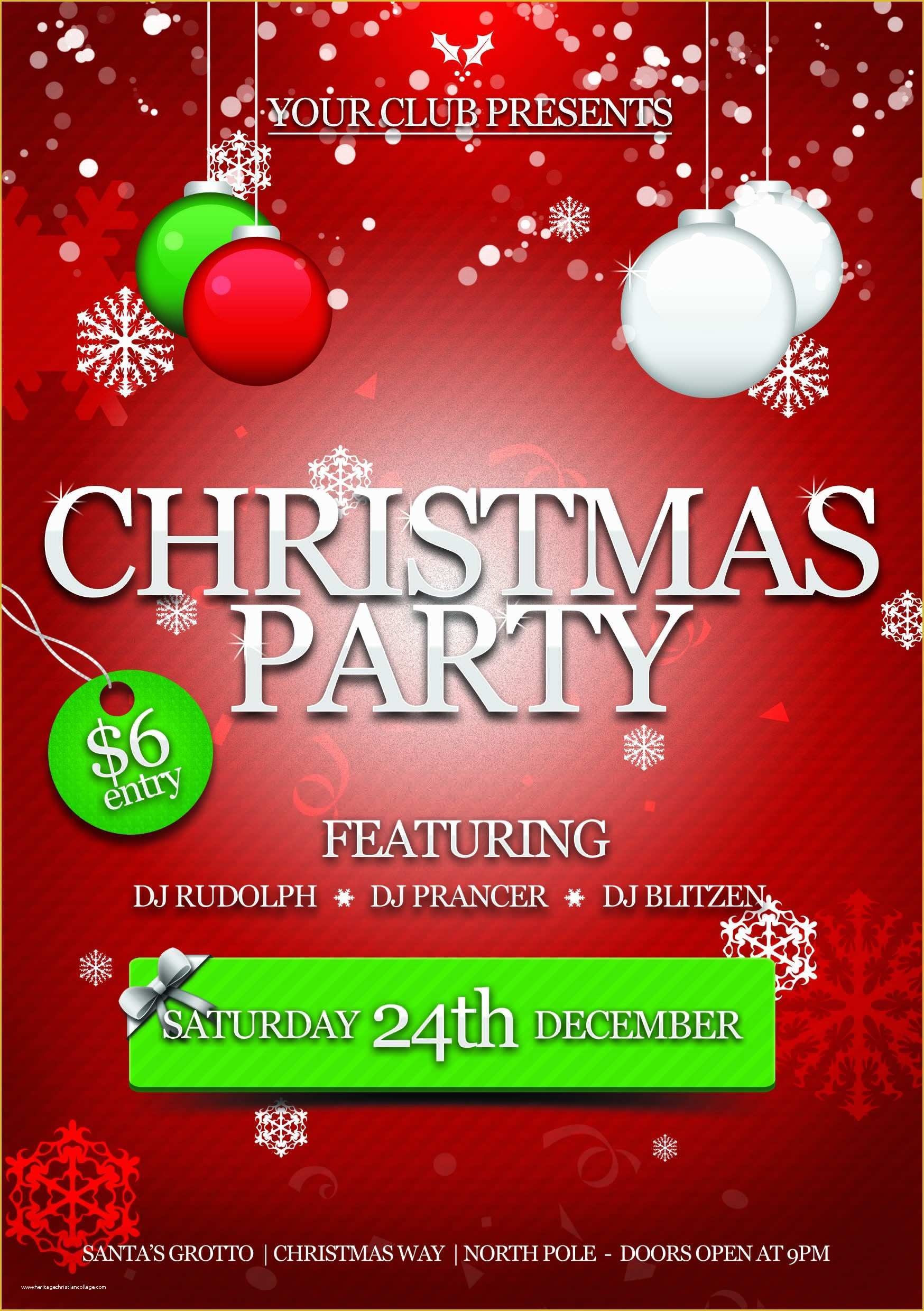 christmas invitation template free printable