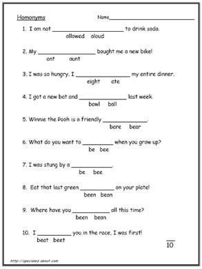 1st grade free printable homophone cards