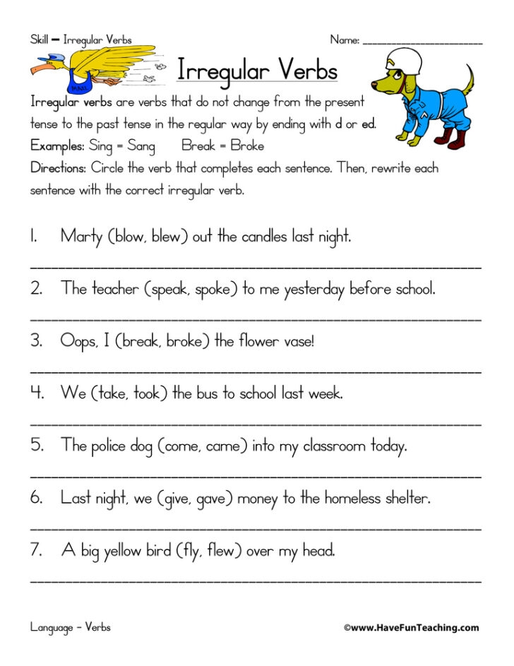 Free Printable Irregular Verb Worksheets 159 Lyana Worksheets