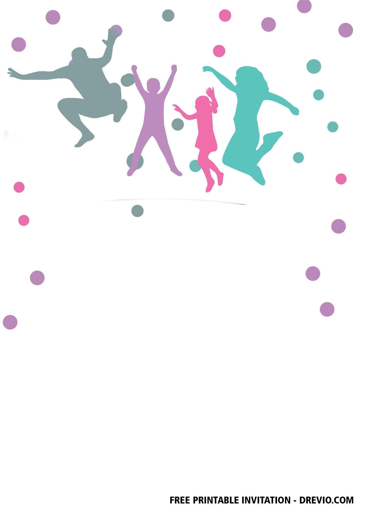 FREE Printable JUMP Invitation Templates Free Printable Birthday