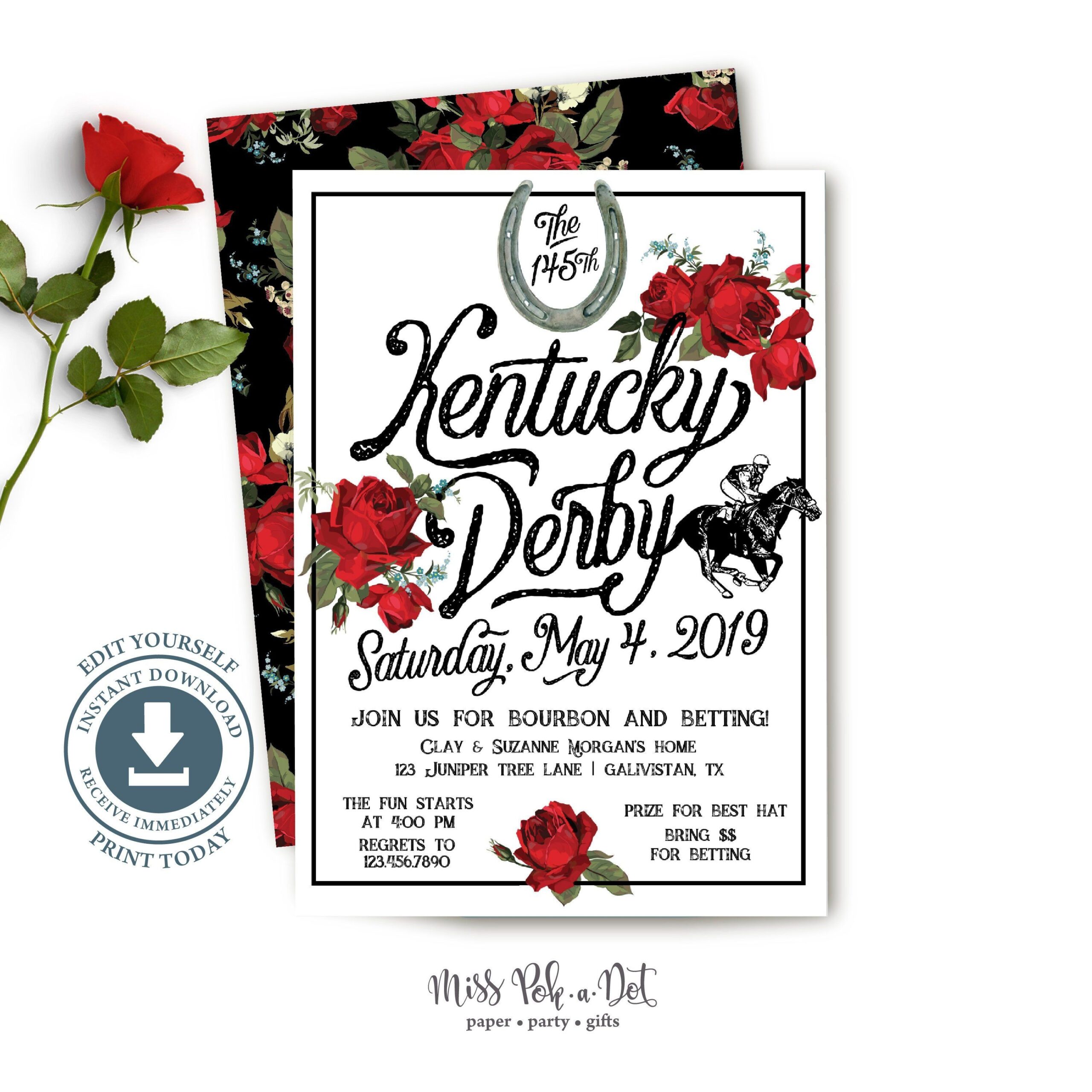 kentucky derby party invitations templates free