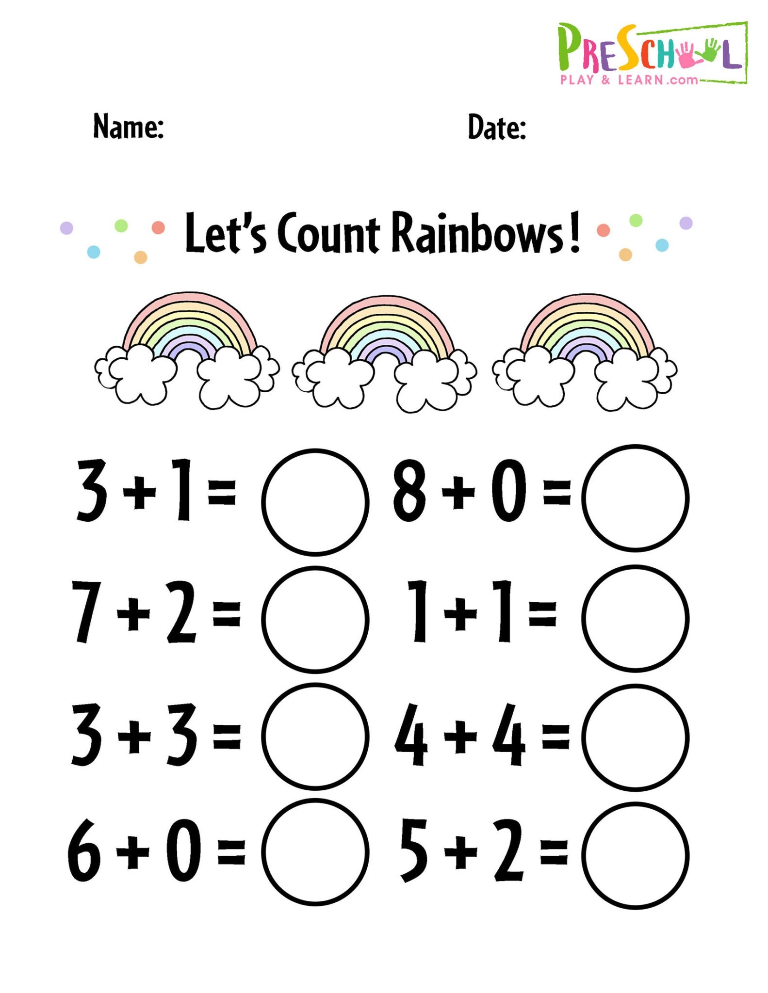 kindergarten maths worksheet