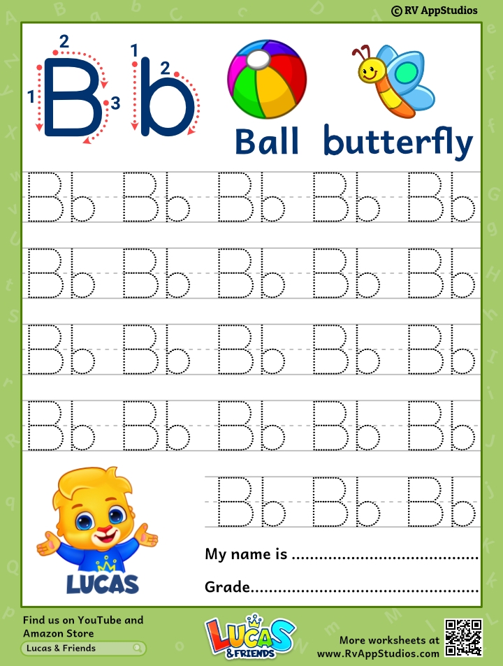 letter b free printable worksheets