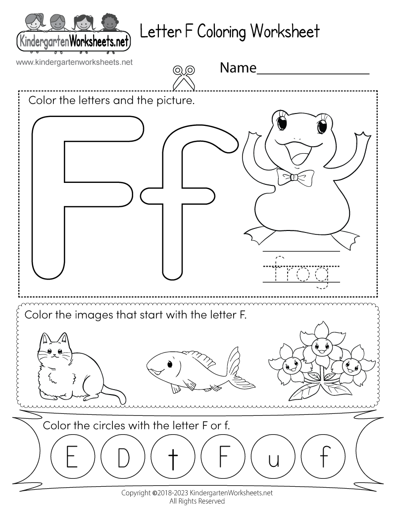 kindergarten letter a worksheet
