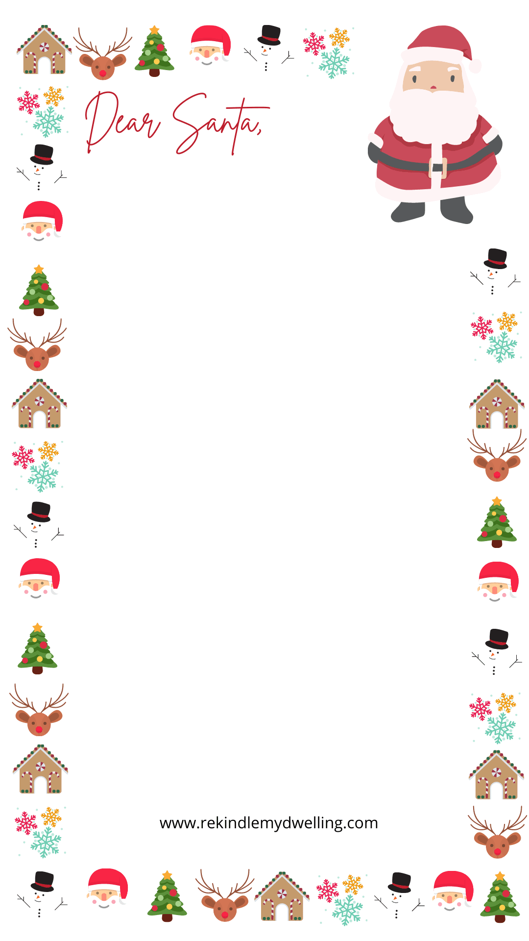 Free Printable Letters To Santa Templates