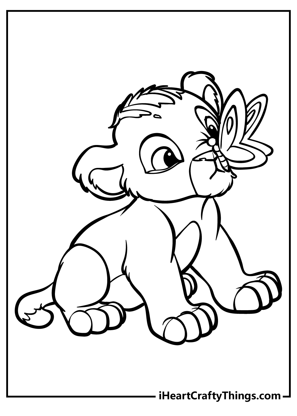 free printable lion pictures to color
