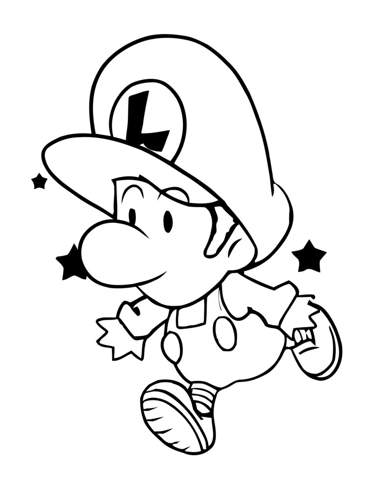 luigi coloring pages free