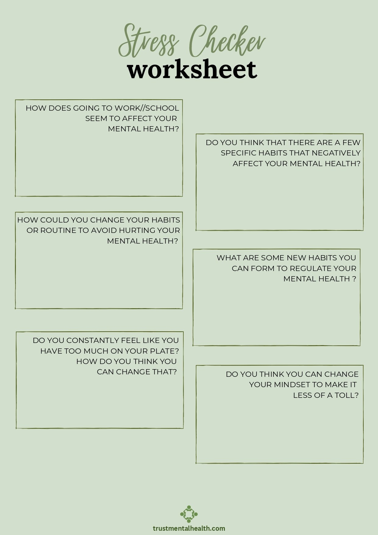 Free Printable Mental Health Worksheets Forthekidswor Vrogue co