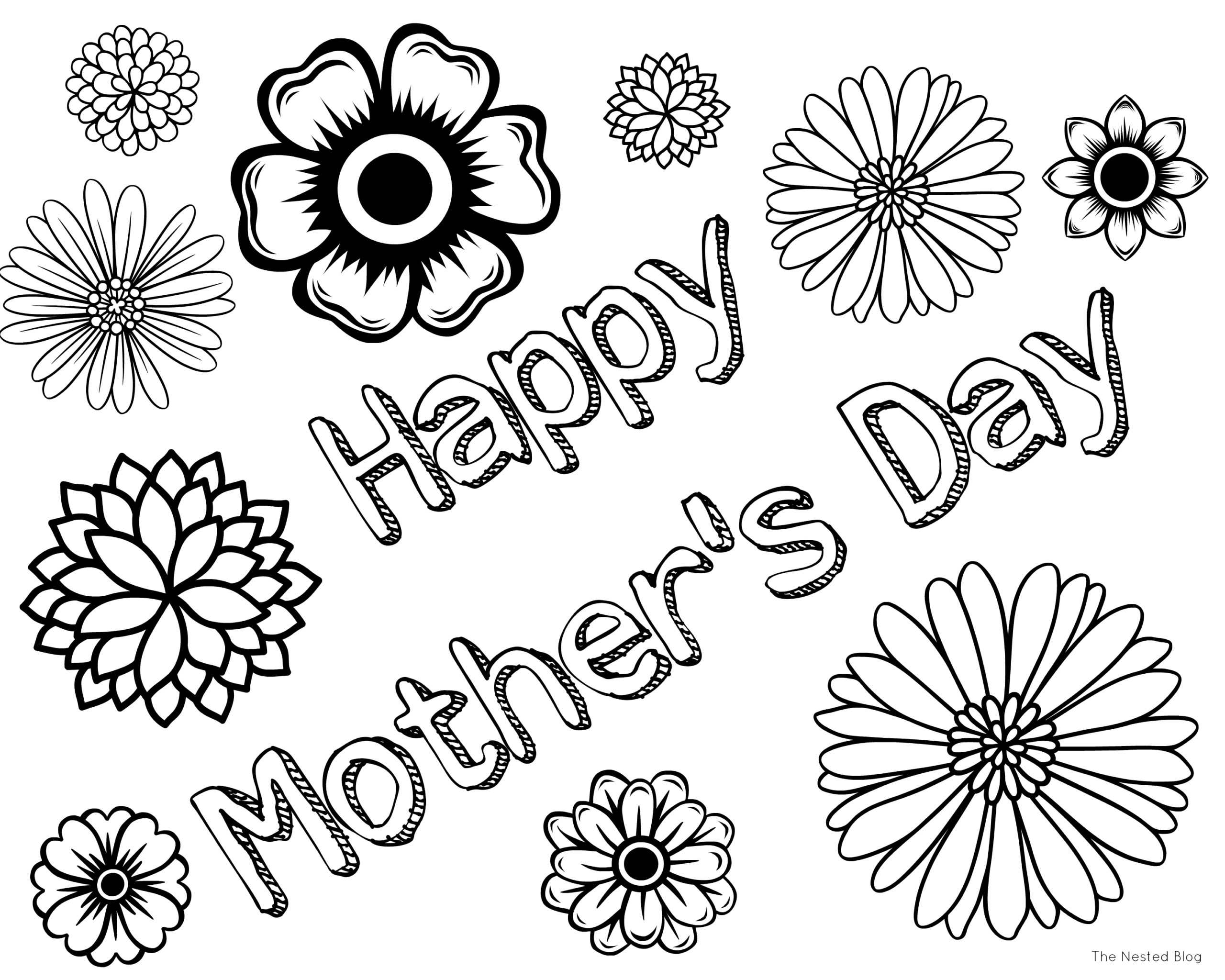 free printable mother's day coloring pages for toddlers