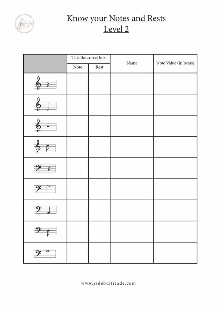 FREE Printable Music Note Naming Worksheets Presto Its Music 