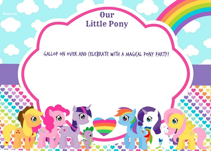 FREE Printable My Little Pony Birthday Invitation Template Download