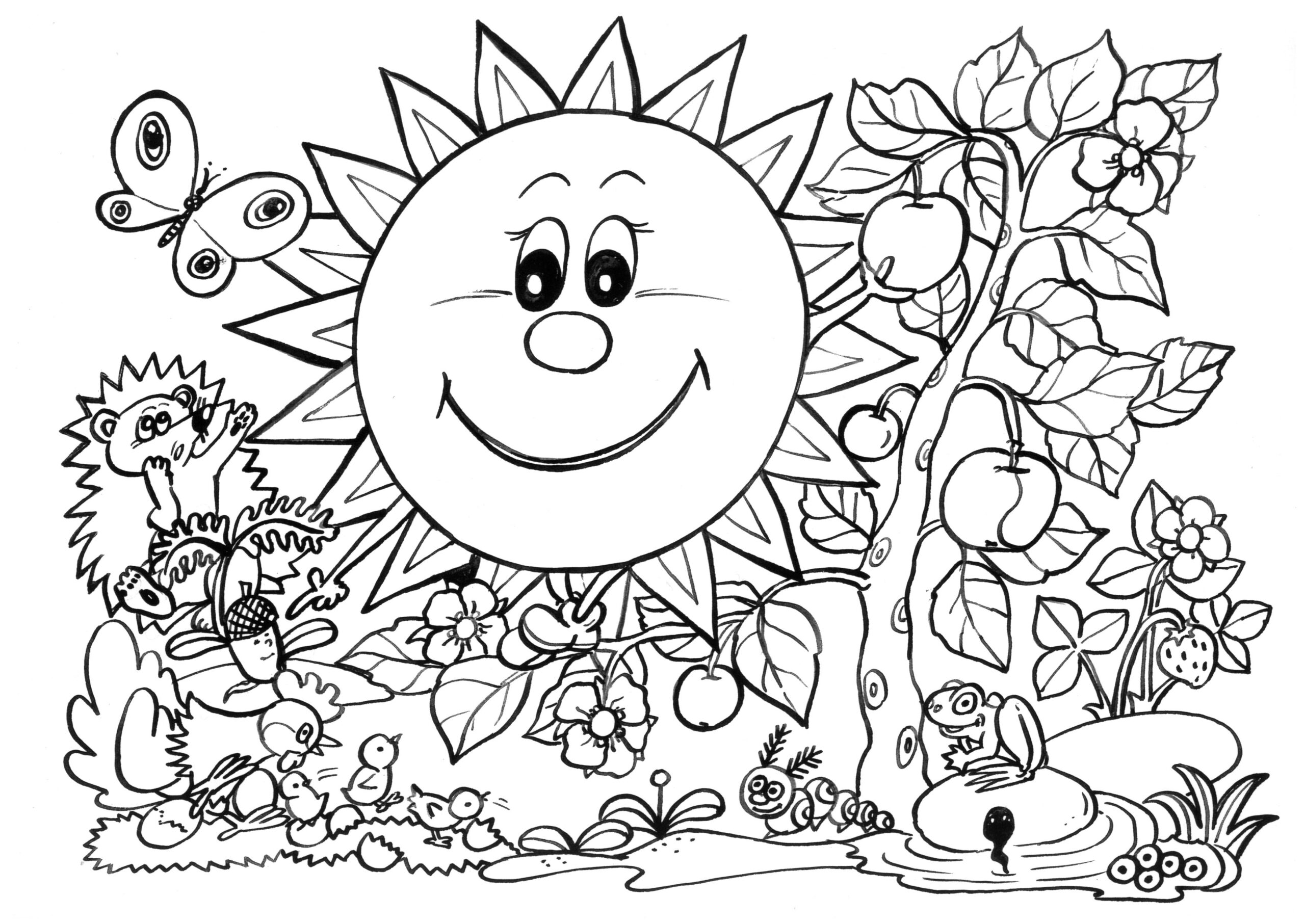 free printable nature coloring pages