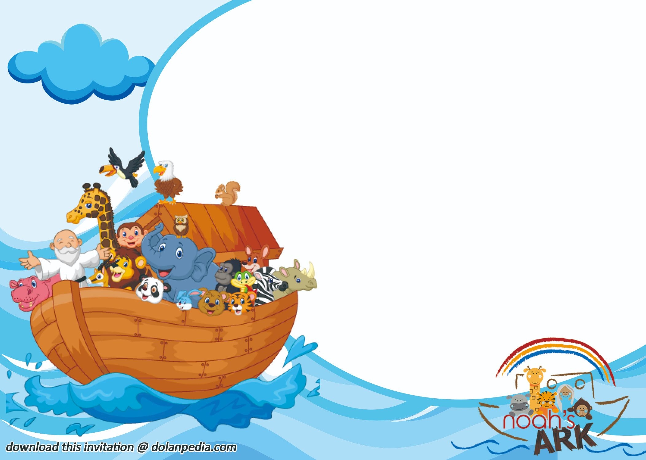 noah's ark invitation template free