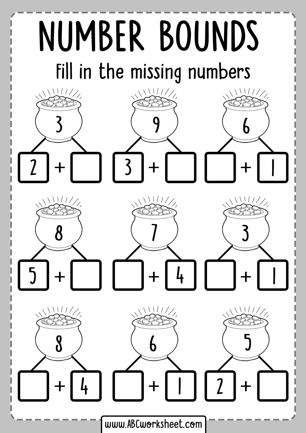 number crafts for kindergarten printable